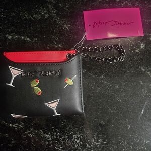 Betsey Johnson Black Cocktail Card Holder